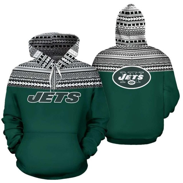 New York Jets Casual 3D Hoodie