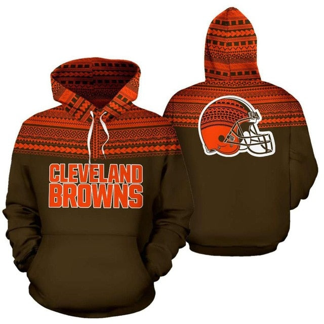 Cleveland Browns Casual 3D Hoodie