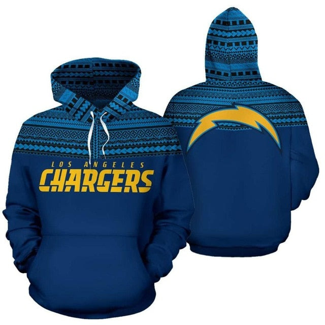 Los Angeles Chargers Casual 3D Hoodie