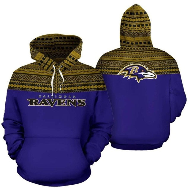 Baltimore Ravens Casual 3D Hoodie