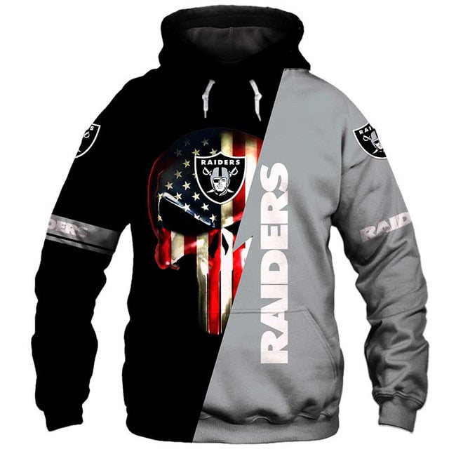 Las Vegas Raiders 3D Skull Hoodie