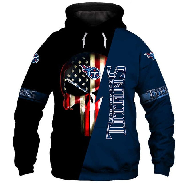 Tennessee Titans 3D Skull Hoodie