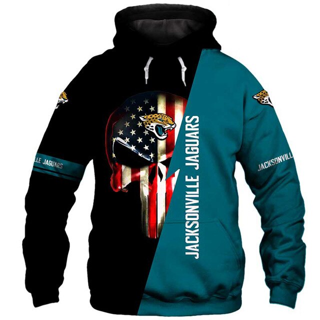 Jacksonville Jaguars 3D Skull Hoodie