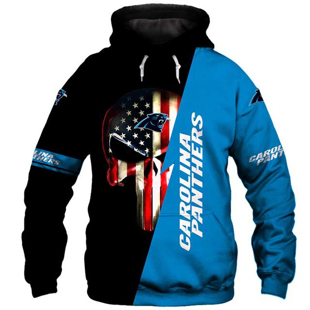 Carolina Panthers 3D Skull Hoodie