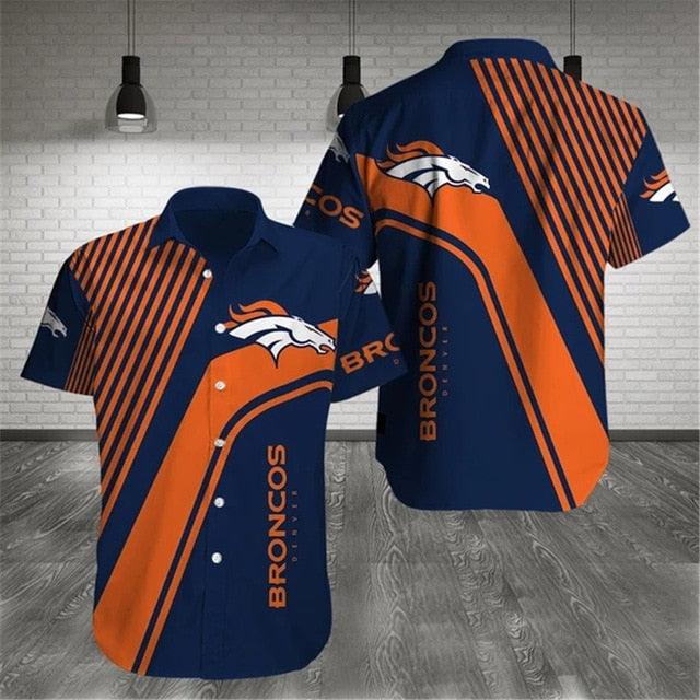 Denver Broncos Stripes Casual Shirt