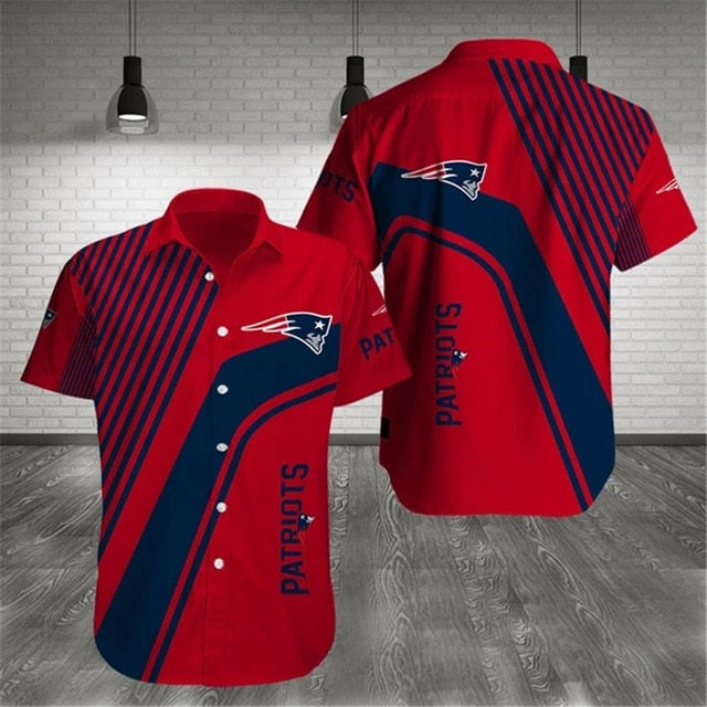 New England Patriots Stripes Casual Shirt