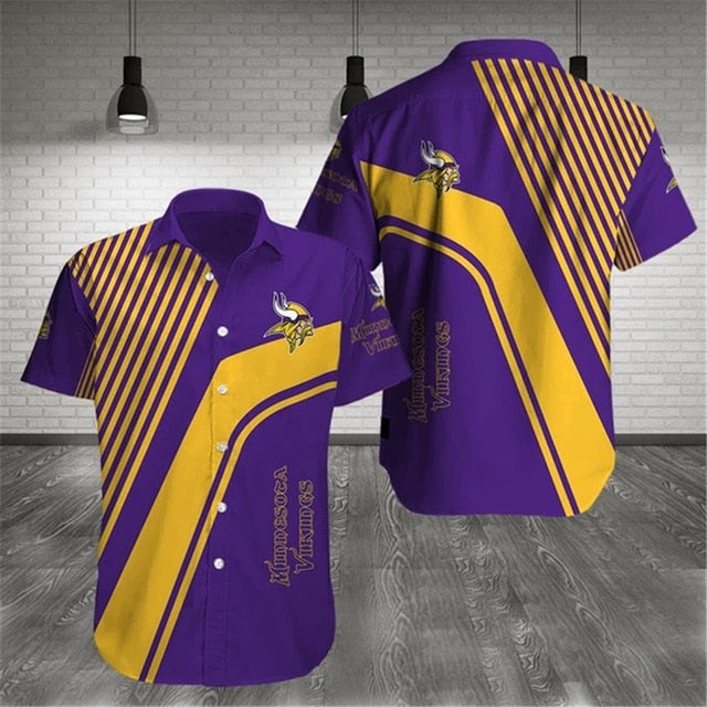 Minnesota Vikings Stripes Casual Shirt