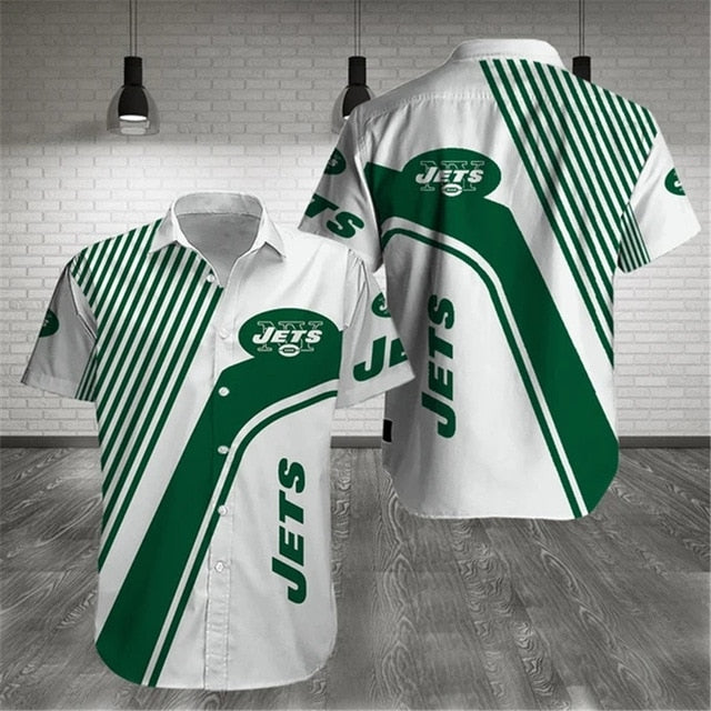 New York Jets Stripes Casual Shirt