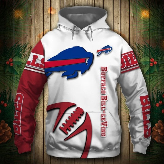 Buffalo Bills Zigzag Casual 3D Hoodie