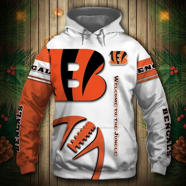 Cincinnati Bengals Zigzag Casual 3D Hoodie