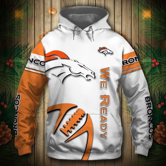 Denver Broncos Zigzag Casual 3D Hoodie