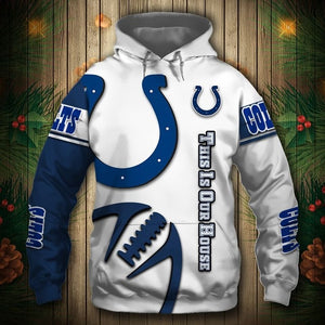 Indianapolis Colts Zigzag Casual 3D Hoodie