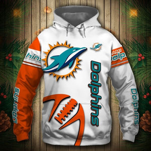 Miami Dolphins Zigzag Casual 3D Hoodie