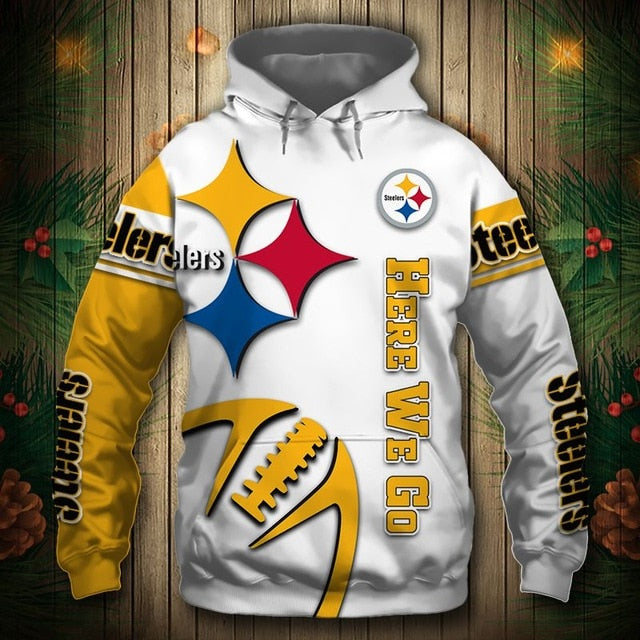 Pittsburgh Steelers Zigzag Casual 3D Hoodie