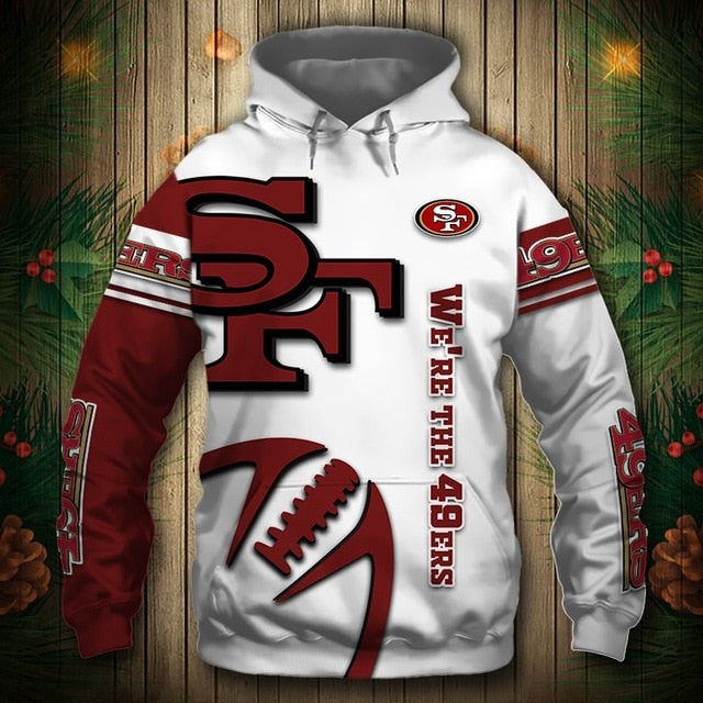 San Francisco 49ers Zigzag Casual 3D Hoodie