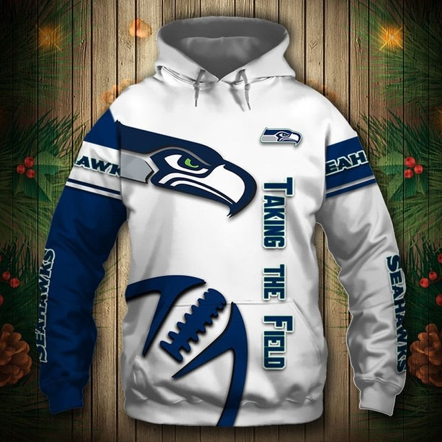 Seattle Seahawks Zigzag Casual 3D Hoodie