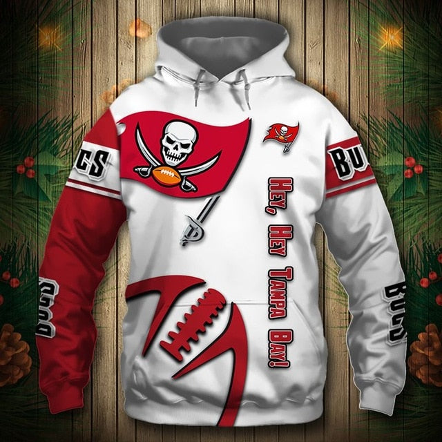 Tampa Bay Buccaneers Zigzag Casual 3D Hoodie