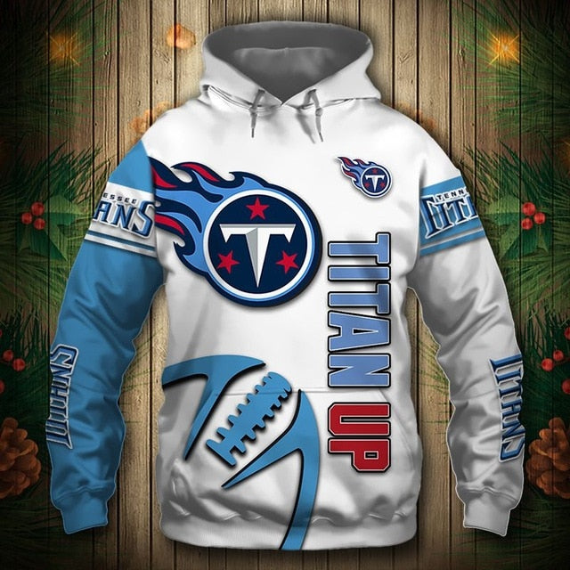 Tennessee Titans Zigzag Casual 3D Hoodie