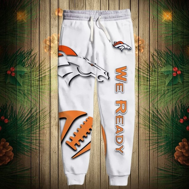 Denver Broncos Zigzag Casual 3D Sweatpants