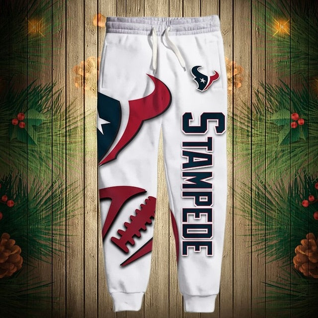 Houston Texans Zigzag Casual 3D Sweatpants