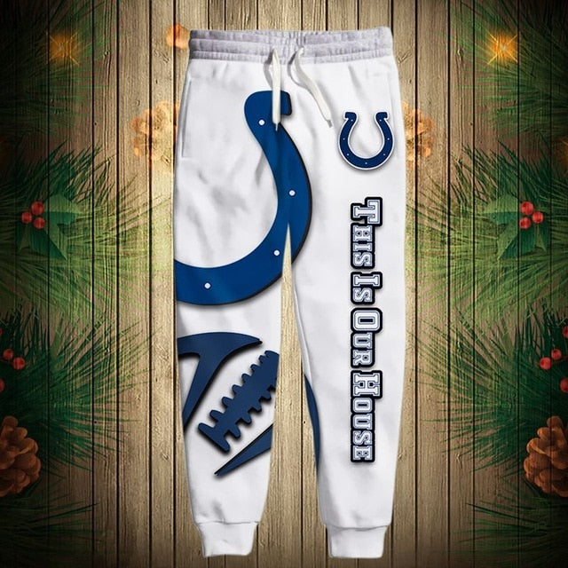 Indianapolis Colts Zigzag Casual 3D Sweatpants