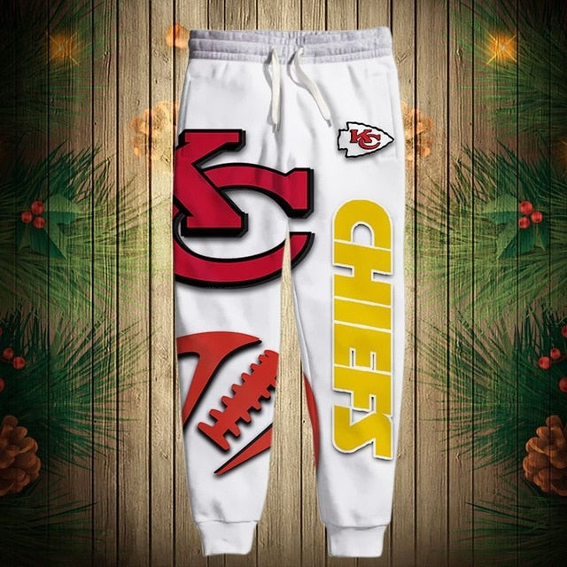 Kansas City Chiefs Zigzag Casual 3D Sweatpants