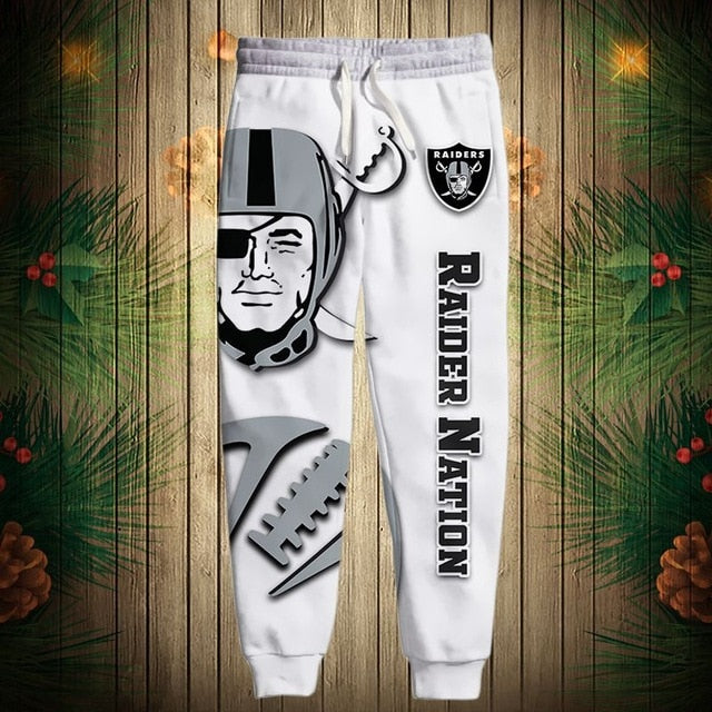 Las Vegas Raiders Zigzag Casual 3D Sweatpants