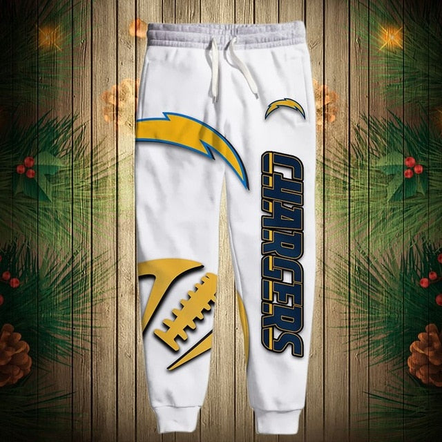 Los Angeles Chargers Zigzag Casual 3D Sweatpants