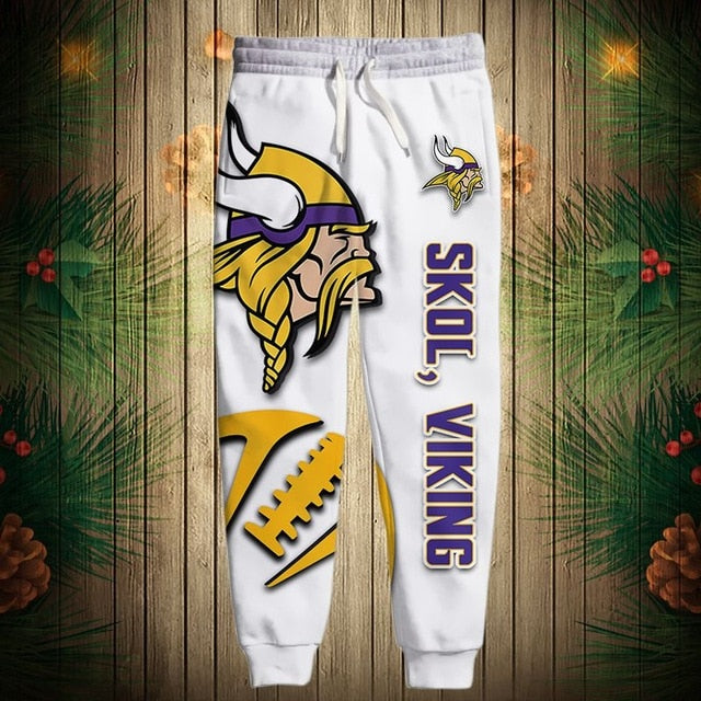 Minnesota Vikings Zigzag Casual 3D Sweatpants