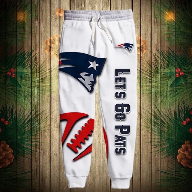 New England Patriots Zigzag Casual 3D Sweatpants