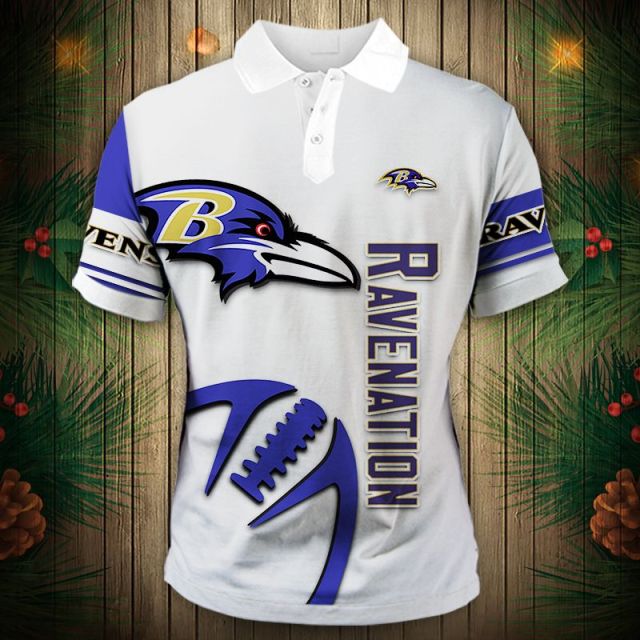 Baltimore Ravens Zigzag Casual Polo Shirt