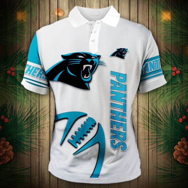 Carolina Panthers Zigzag Casual Polo Shirt