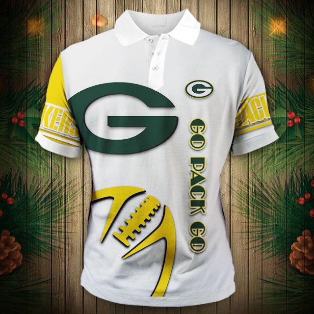 Green Bay Packers Zigzag Casual Polo Shirt