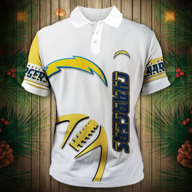 Los Angeles Chargers Zigzag Casual Polo Shirt