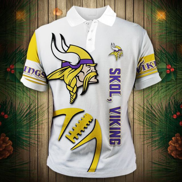 Minnesota Vikings Zigzag Casual Polo Shirt