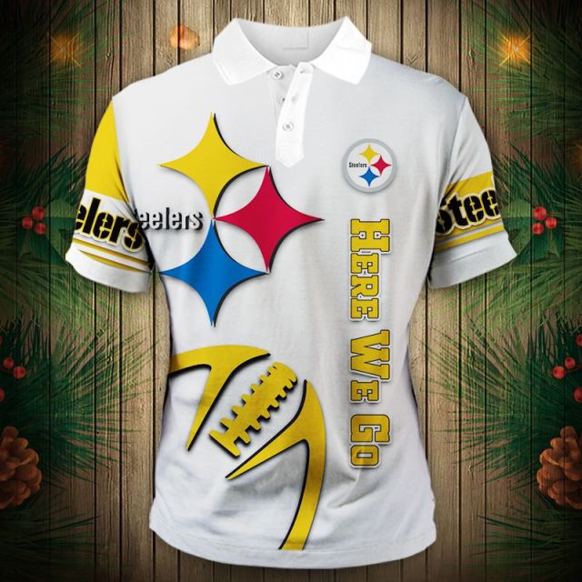 Pittsburgh Steelers Zigzag Casual Polo Shirt