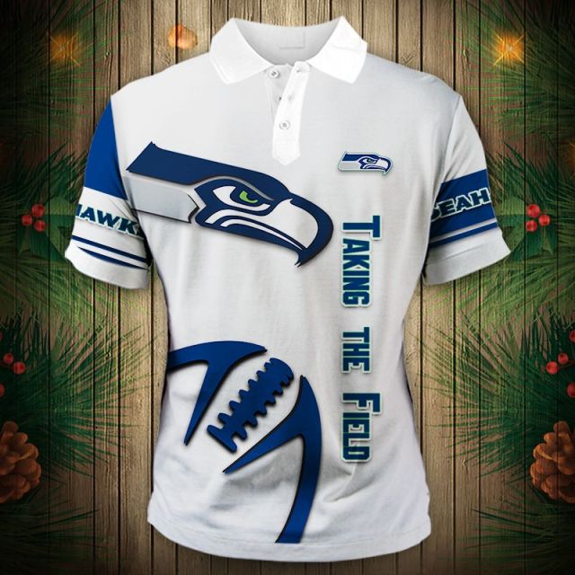 Seattle Seahawks Zigzag Casual Polo Shirt