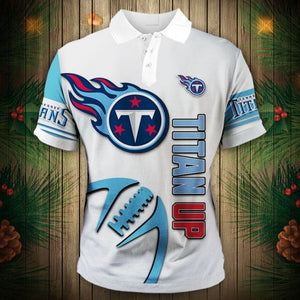 Tennessee Titans Zigzag Casual Polo Shirt