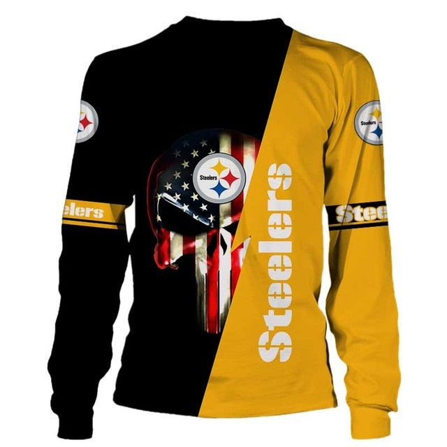 Pittsburgh Steelers 3D Skull Pullover