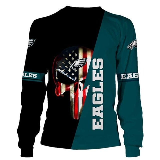 Philadelphia Eagles 3D Skull Pullover