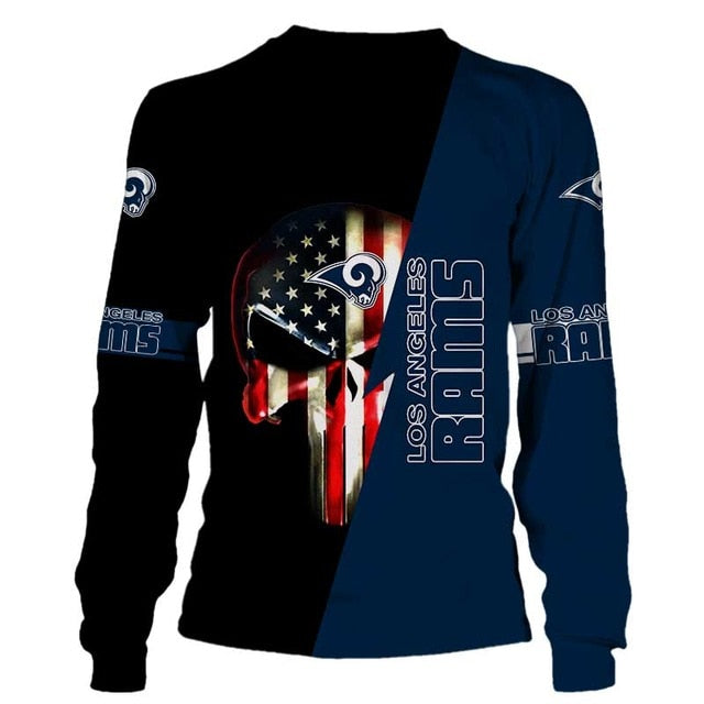 Los Angeles Rams 3D Skull Pullover