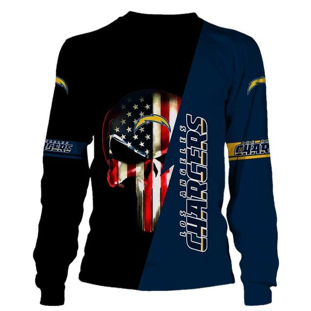 Los Angeles Chargers 3D Skull Pullover