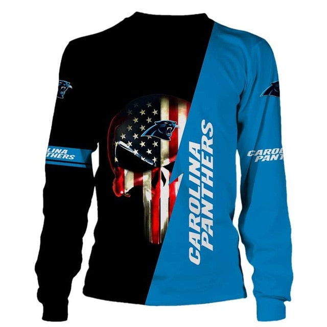 Carolina Panthers 3D Skull Pullover