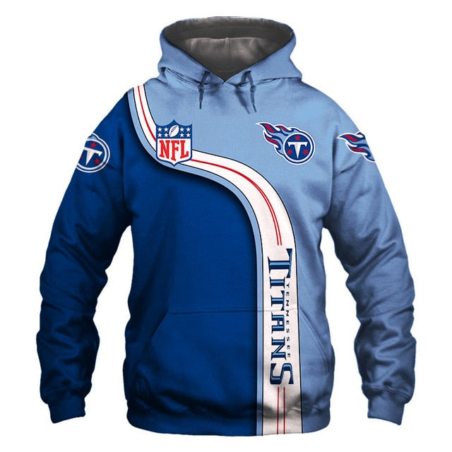 Tennessee Titans Curved Stripes 3D Hoodie