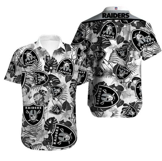 Las Vegas Raider Hawaiian Floral Shirt