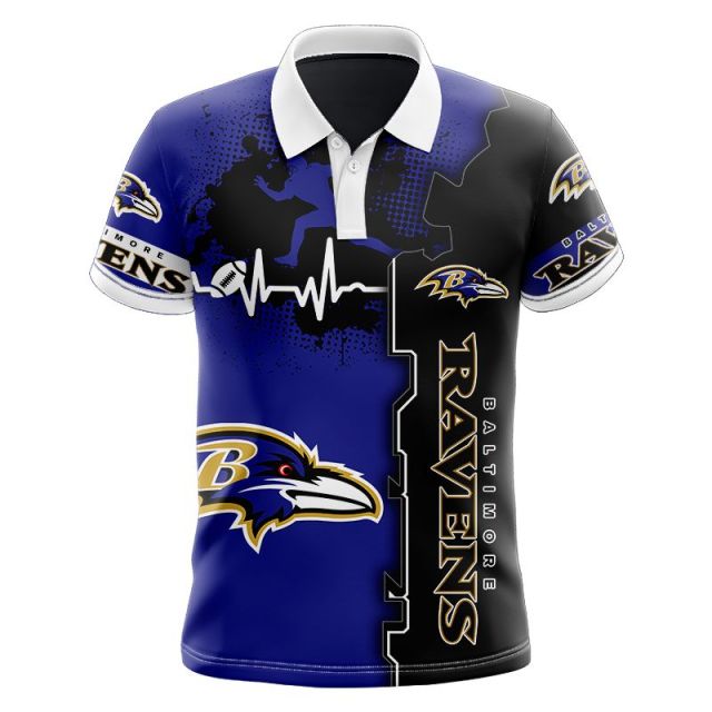 Baltimore Ravens Beating Curve Polo Shirt