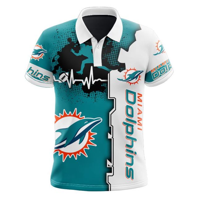 Miami Dolphins Beating Curve Polo Shirt
