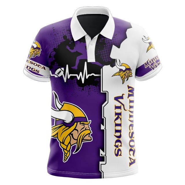 Minnesota Vikings Beating Curve Polo Shirt