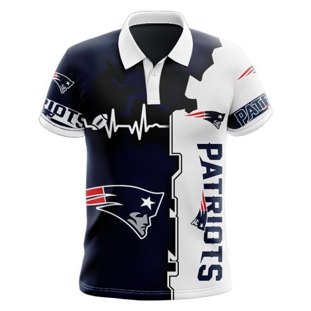 New England Patriots Beating Curve Polo Shirt