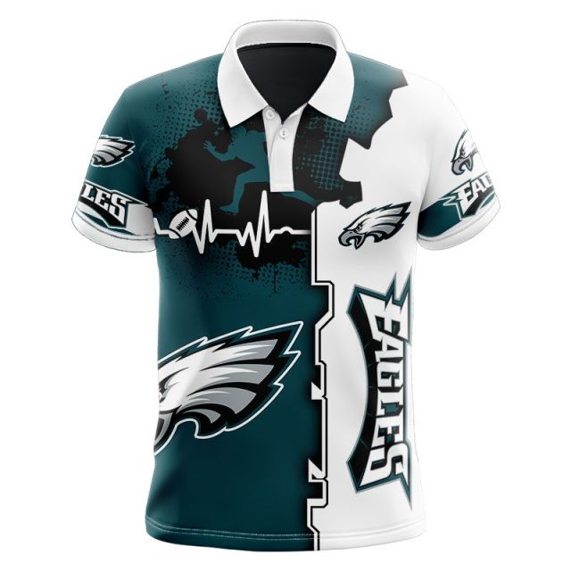 Philadelphia Eagles Beating Curve Polo Shirt